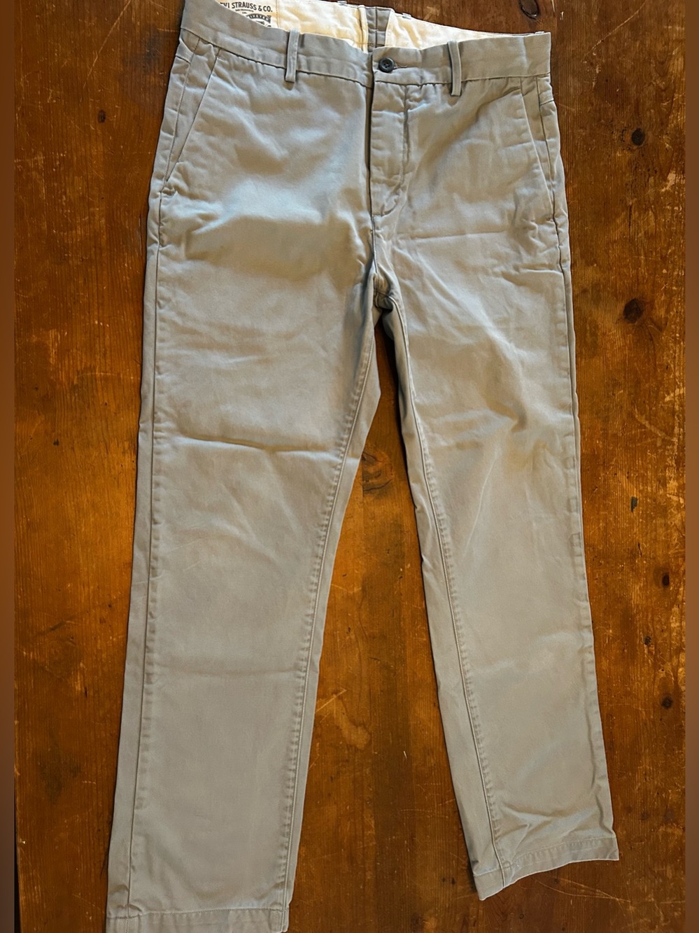 Levi’s gray chino pants. Excellent condition. Runs a little small.